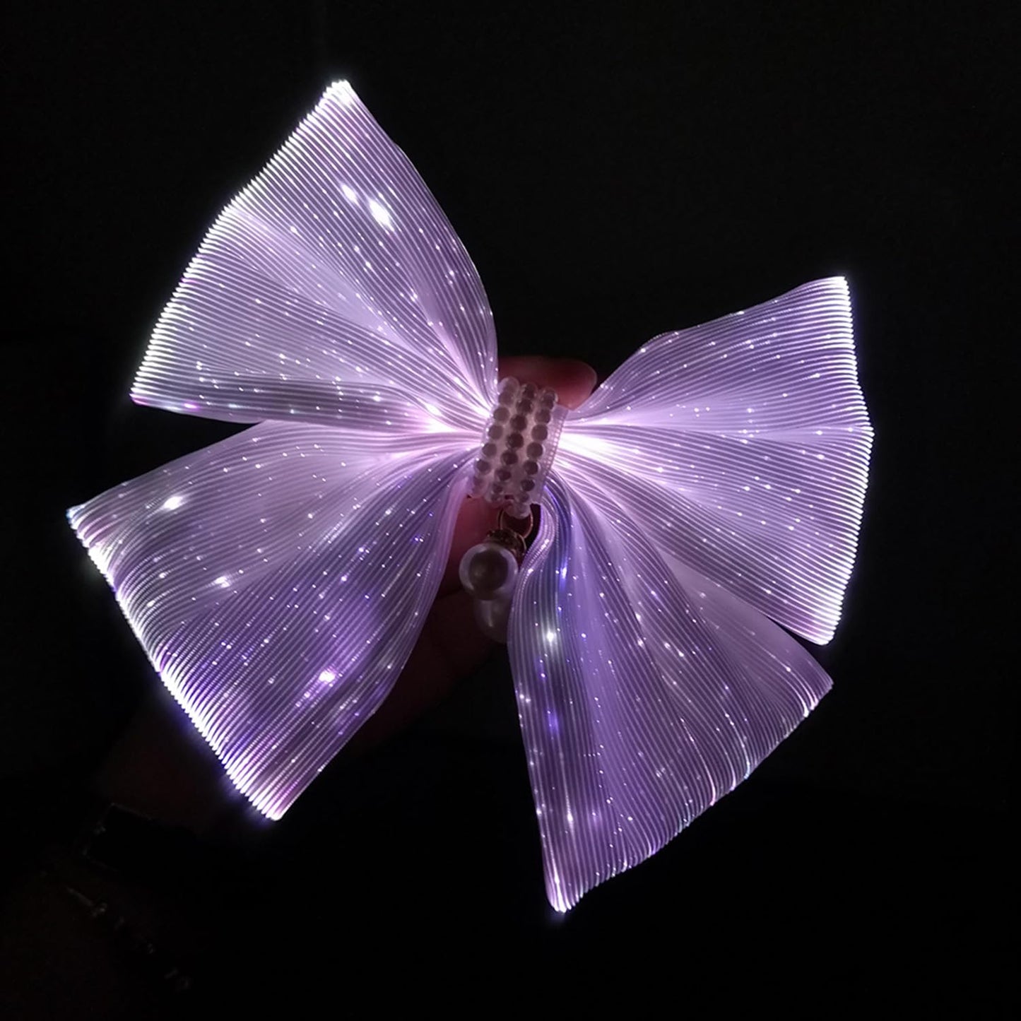 Lumisonata LED Light-Up Handmade Jumbo Bow-Knot Hair Clips - Satin Alligator Barrettes and Accessories for Women Beauty & Personal Care lumisonata