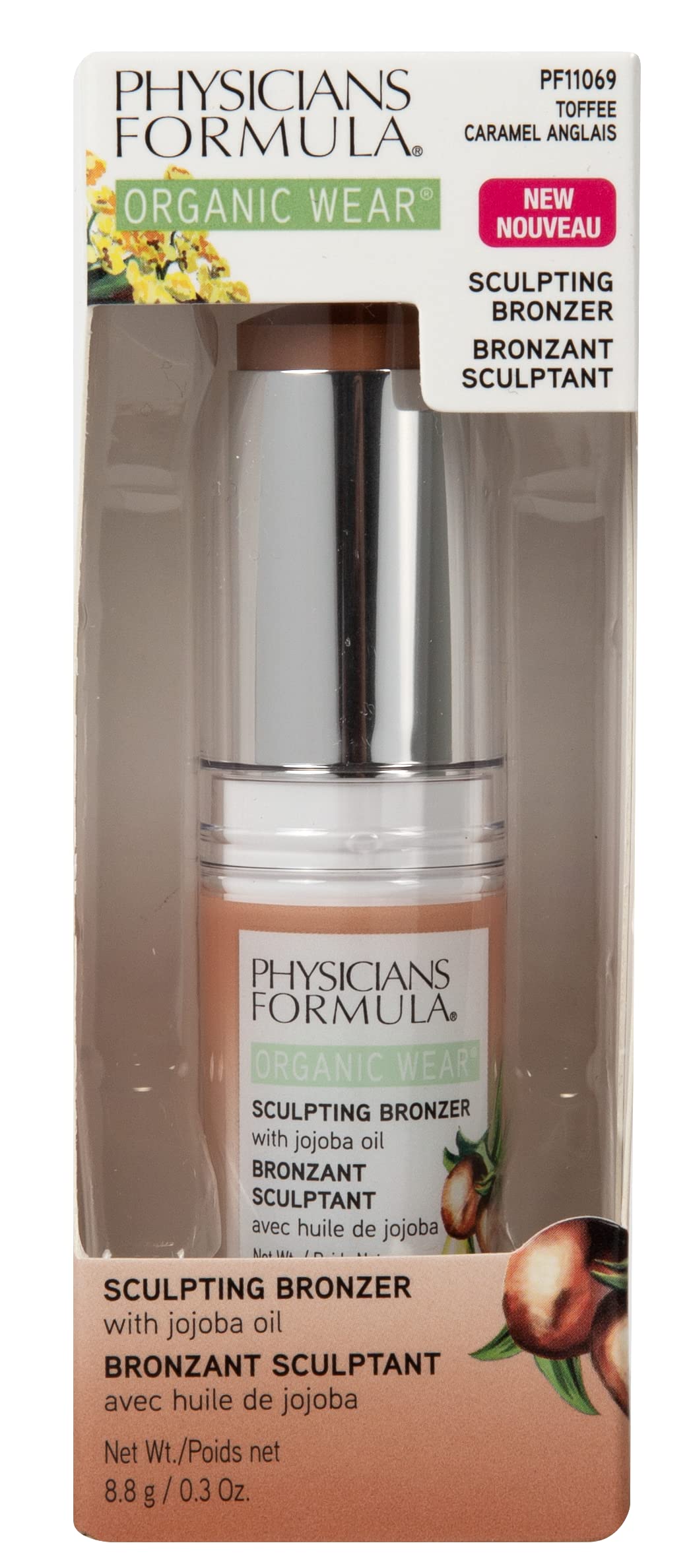 Physicians Formula Organic Wear All Natural Sculpting Face Bronzer Makeup Stick Toffee, Dermatologist Approved Beauty & Personal Care Physicians Formula