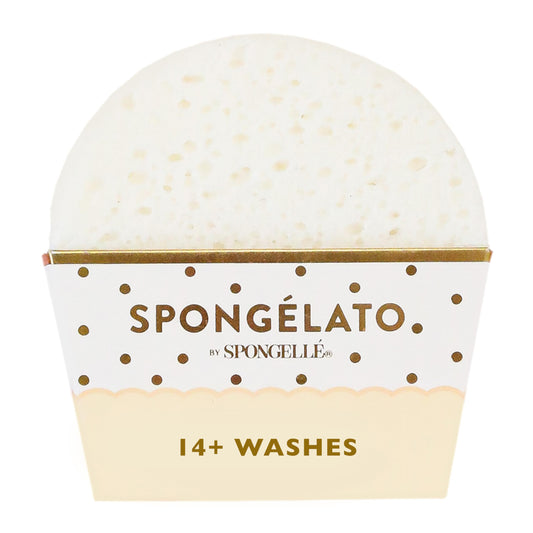 Spongellé Fior de Latte (Vanilla) Spongélato Bath Sponge - Built-In Body Wash & Body Scrubber, Shower Loofah Sponge for Women - 14+ uses Beauty and Personal Care SPONGELLÉ