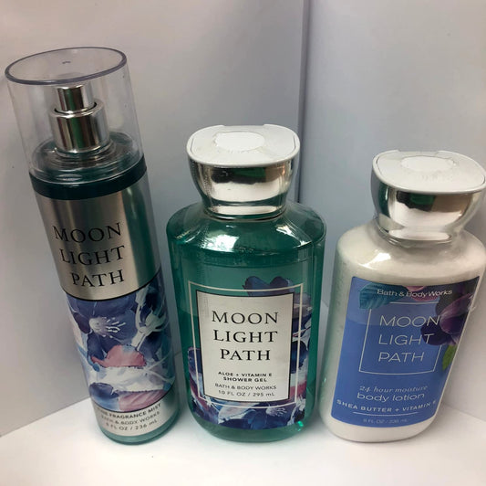 Bath & Body Works Moonlight Path Gift Set - All New Daily Trio (Full-Sizes) Beauty & Personal Care Bath & Body Works