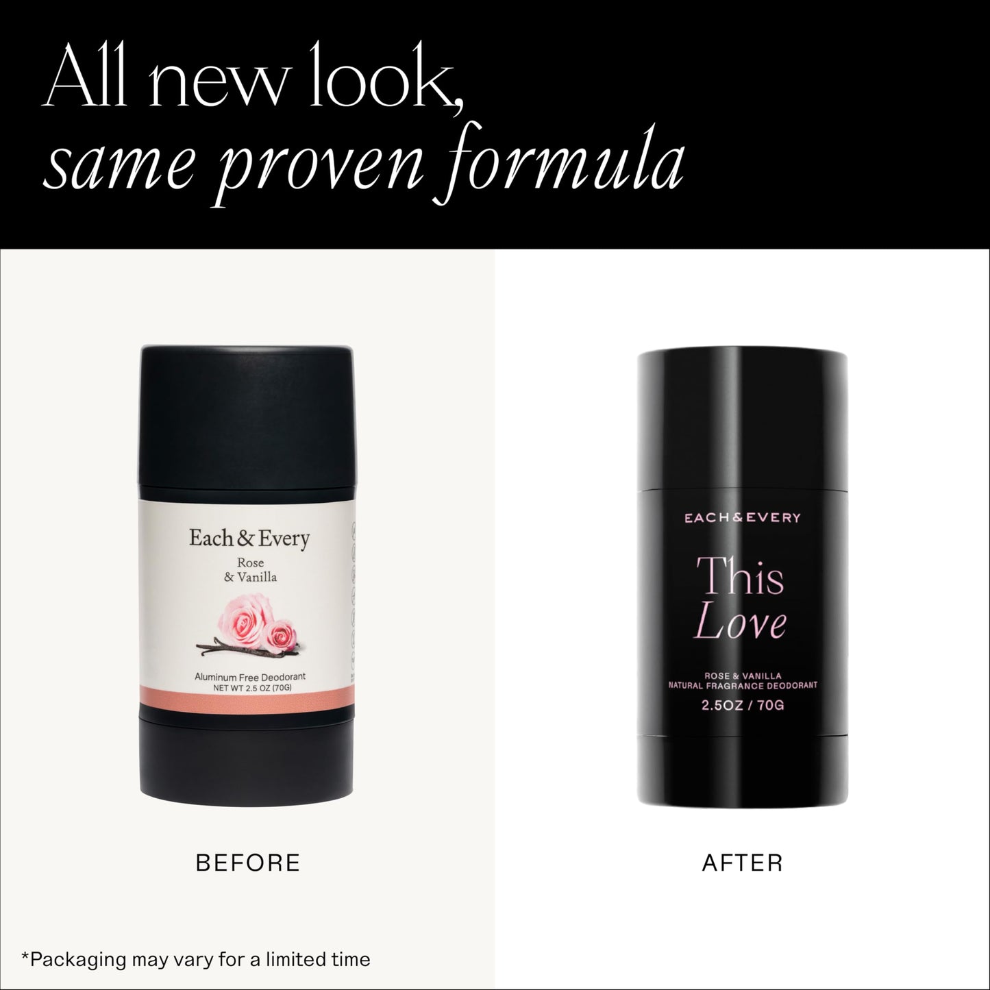 Each & Every Aluminum Free Deodorant for Women & Men, Rose & Vanilla - All Natural Deodorant for Sensitive Skin, EWG Verified - Clean, Baking Beauty & Personal Care Each & Every