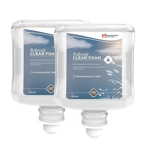 SC Johnson Professional Refresh Clear Foam Soap Cartridge Refill Pack, Foaming Hand Soap, 1 Liter Cartridge Foam Soap Refill, 2 Count Beauty & Personal Care SC Johnson Professional