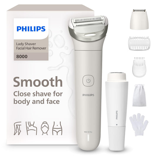Philips Lady Shaver Series 8000 - Cordless, Wet & Dry Electric Shaver, 3-Blade Shaving System, Flexible Shaving Head, LED Light, for Face, Legs, Body Beauty and Personal Care PHILIPS Default Title