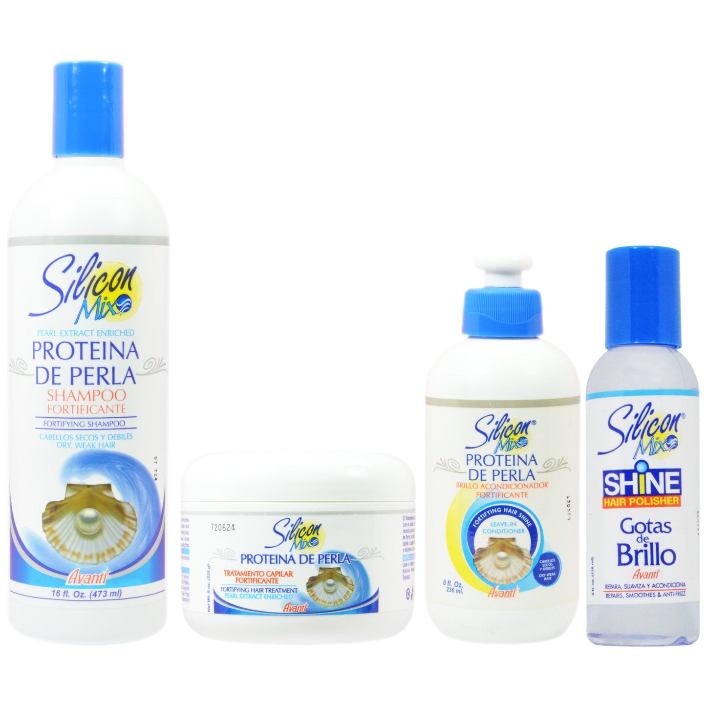 Silicon Mix Protieina De Perla Shampoo 16oz & Treatment & Leave-in 8oz & Polisher 4oz "Set" Beauty & Personal Care Silicon Mix