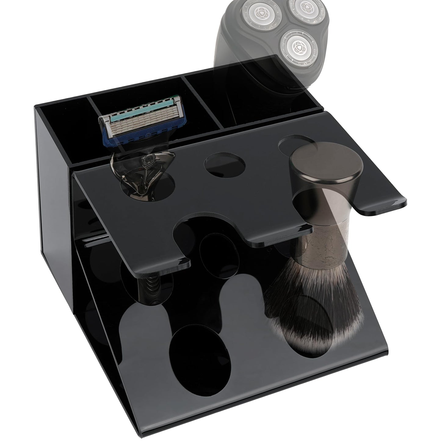 Linkidea Electric Shaver and Razor Stand, Bathroom Shaving Organizer Compatible with GilletteLabs Exfoliating Bar, Heated Razor Bugatti, ProGlide Beauty and Personal Care Linkidea