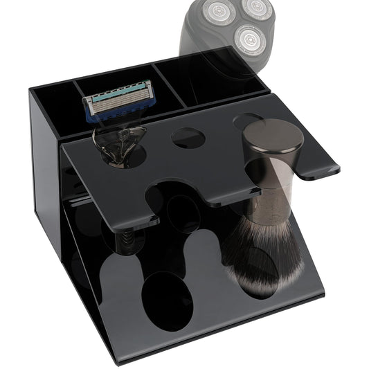 Linkidea Electric Shaver and Razor Stand, Bathroom Shaving Organizer Compatible with GilletteLabs Exfoliating Bar, Heated Razor Bugatti, ProGlide Beauty and Personal Care Linkidea