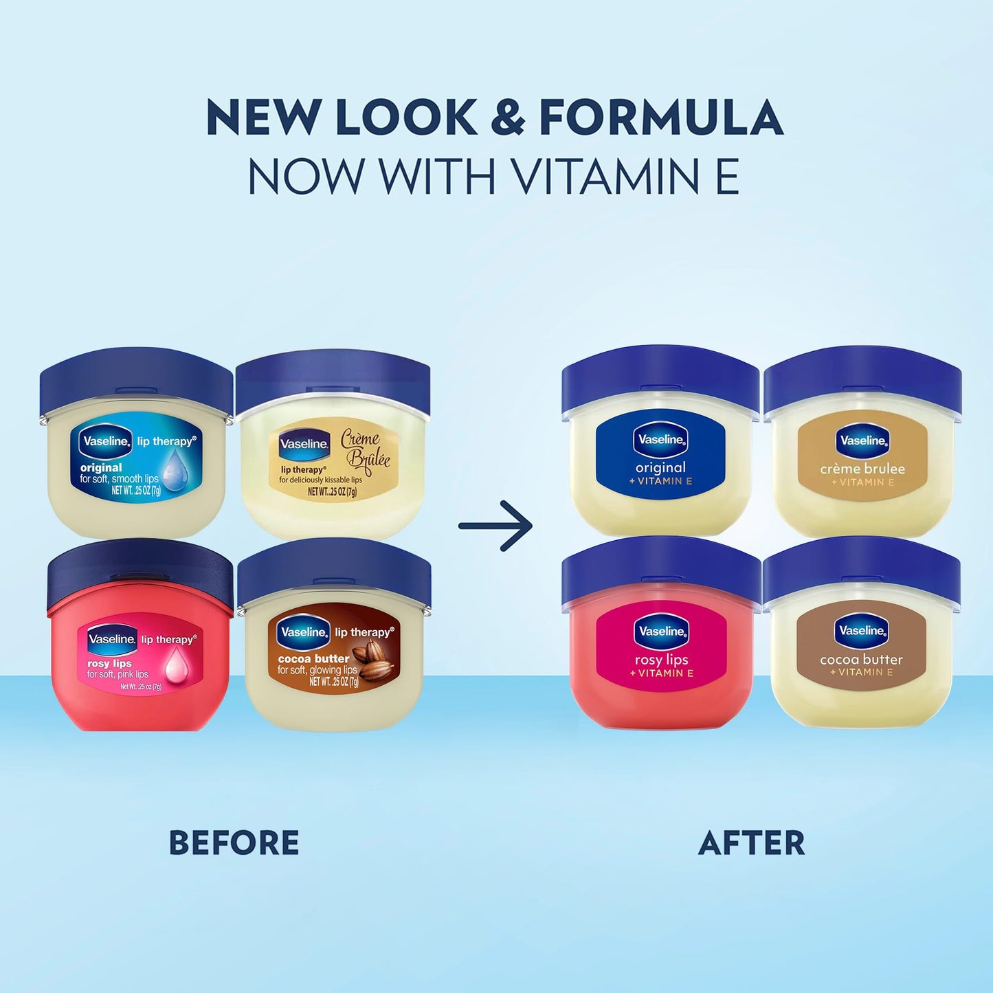 Vaseline Lip Therapy Variety 8-Pack - Original, Crème Brûlée, Rosy Lips, Cocoa Butter Mini Lip Balms for Soft, Glowing, and Deliciously Kissable Lips Beauty and Personal Care Vaseline