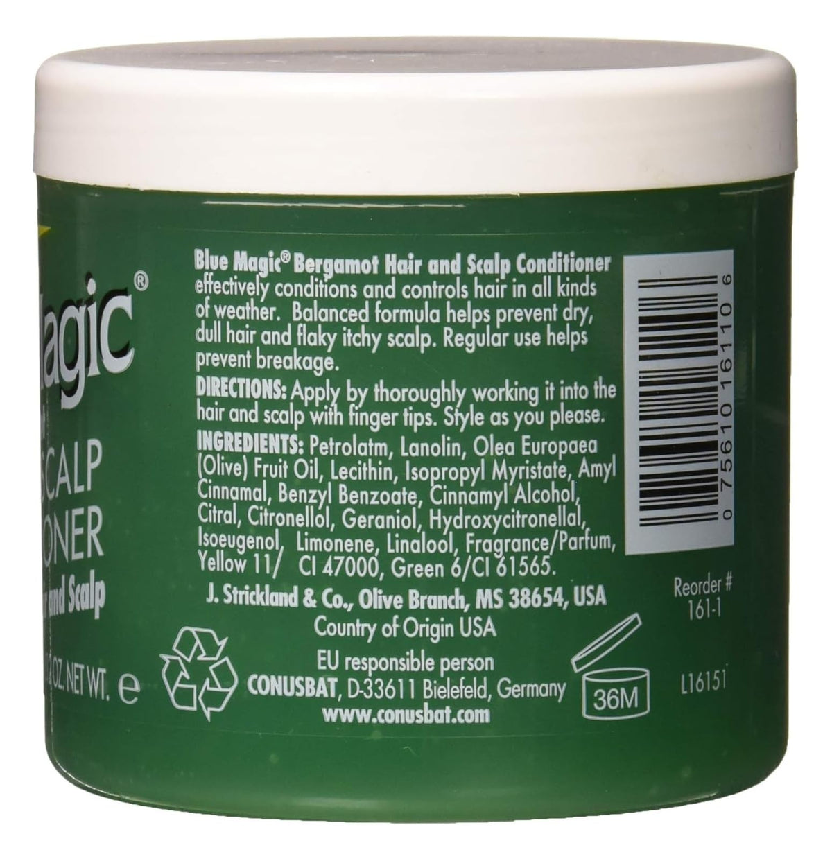Blue Magic Conditioner, Hair & Scalp, Bergamot, 12 Oz