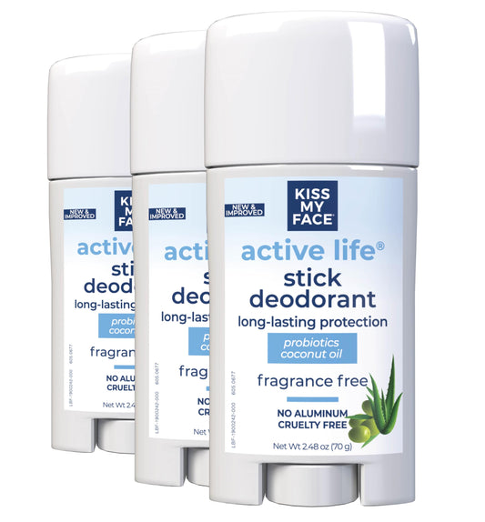 Kiss My Face Signature Bundles - Active Life Fragrance & Aluminum Free Deodorant, 7.44 oz, 3 count Beauty and Personal Care Kiss My Face