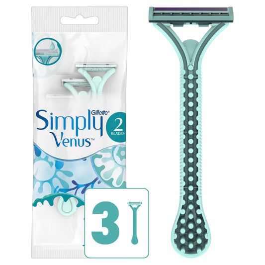 Gillette Simply Venus 2 Disposable Razors, 3 Count Beauty and Personal Care Gillette Venus