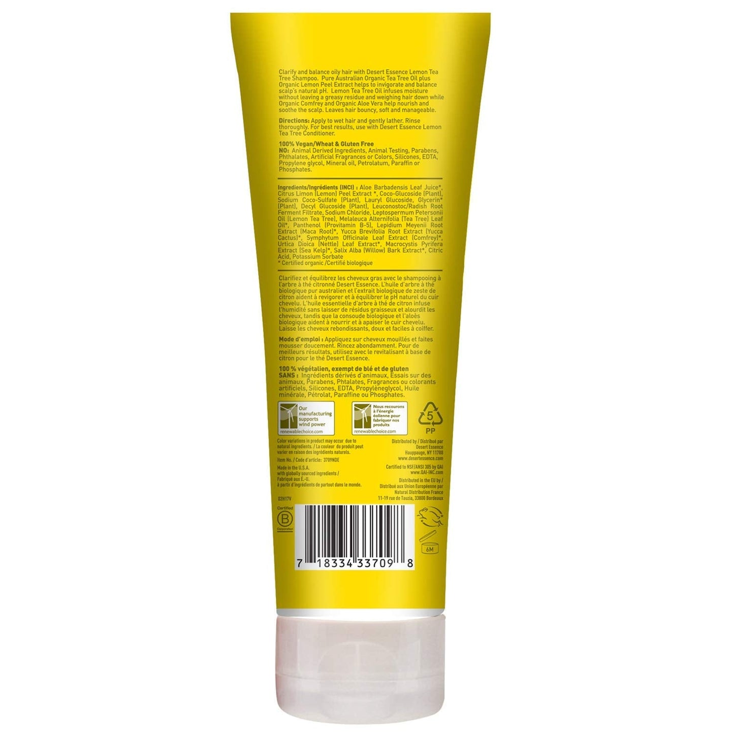 Desert Essence Lemon Tea Tree Shampoo & Conditioner Bundle - 8 Fl Ounce - Clarifying For Oily Hair - Essential Oils - Strengthen & Protect Hair Beauty & Personal Care Desert Essence