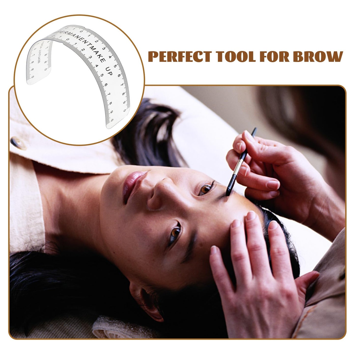 1pc Eyebrow Ruler for Microblading - Curved Plastic Positioning Tool for Accurate Eyebrow Shaping - Ideal for Professional and Home Use Beauty & Personal Care Healifty