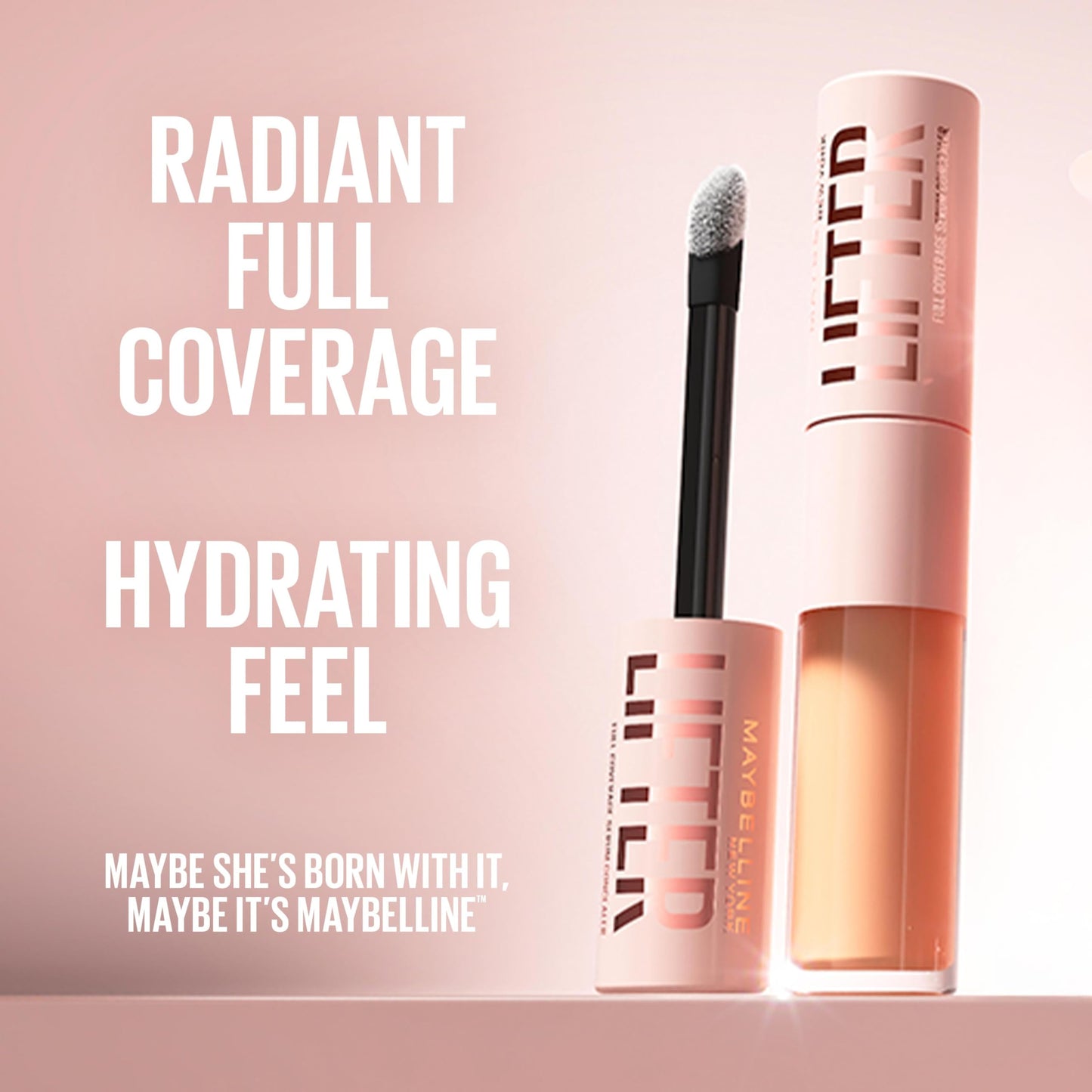 Maybelline Lifter Serum Concealer, Radiant Concealer with Full Coverage, Includes 2% Peptides + Caffeine to Hydrates & Brightens Under Eyes, 45, 1 Beauty & Personal Care MAYBELLINE