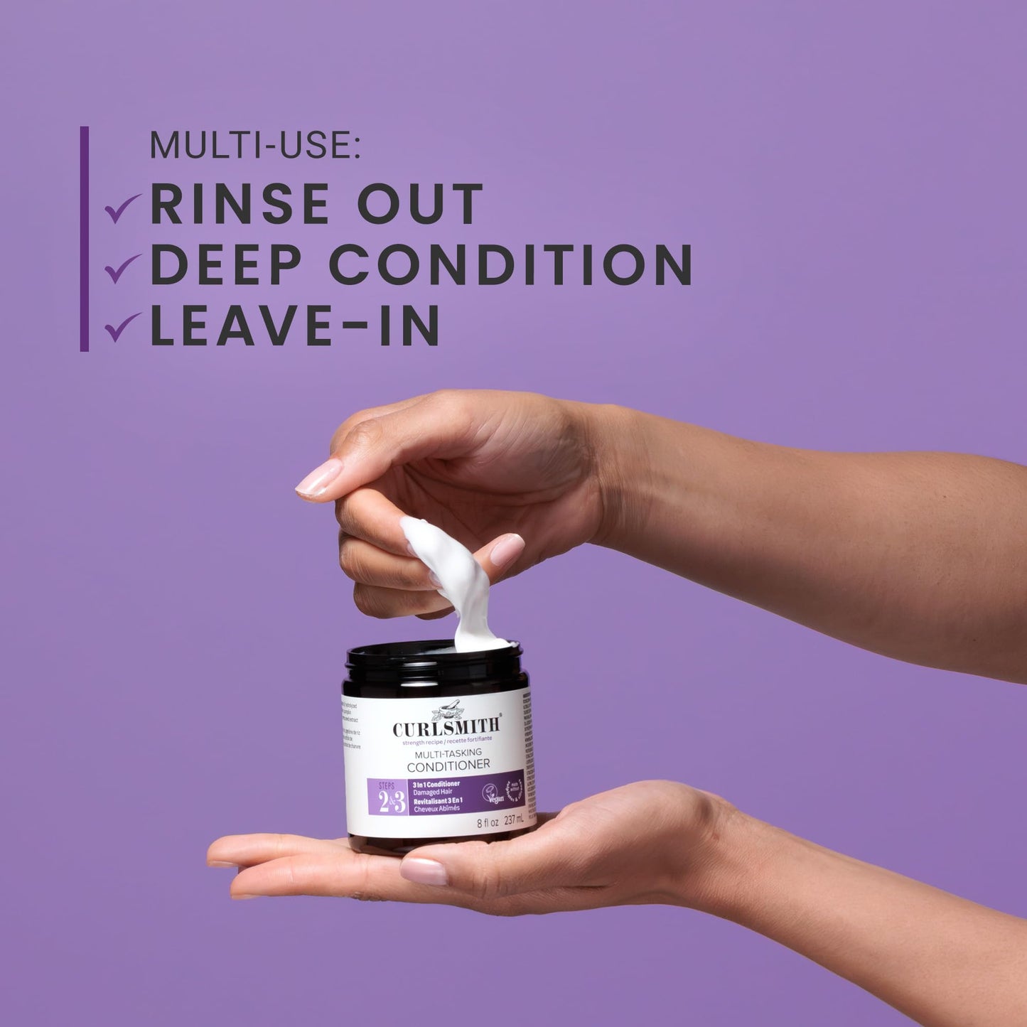 CURLSMITH Multi-Tasking 3-in-1 Conditioner, Use as a Protein-Rich Rinse-Out Conditioner or Leave-In Conditioner or Deep Conditioner, For All Curl Beauty & Personal Care CURLSMITH