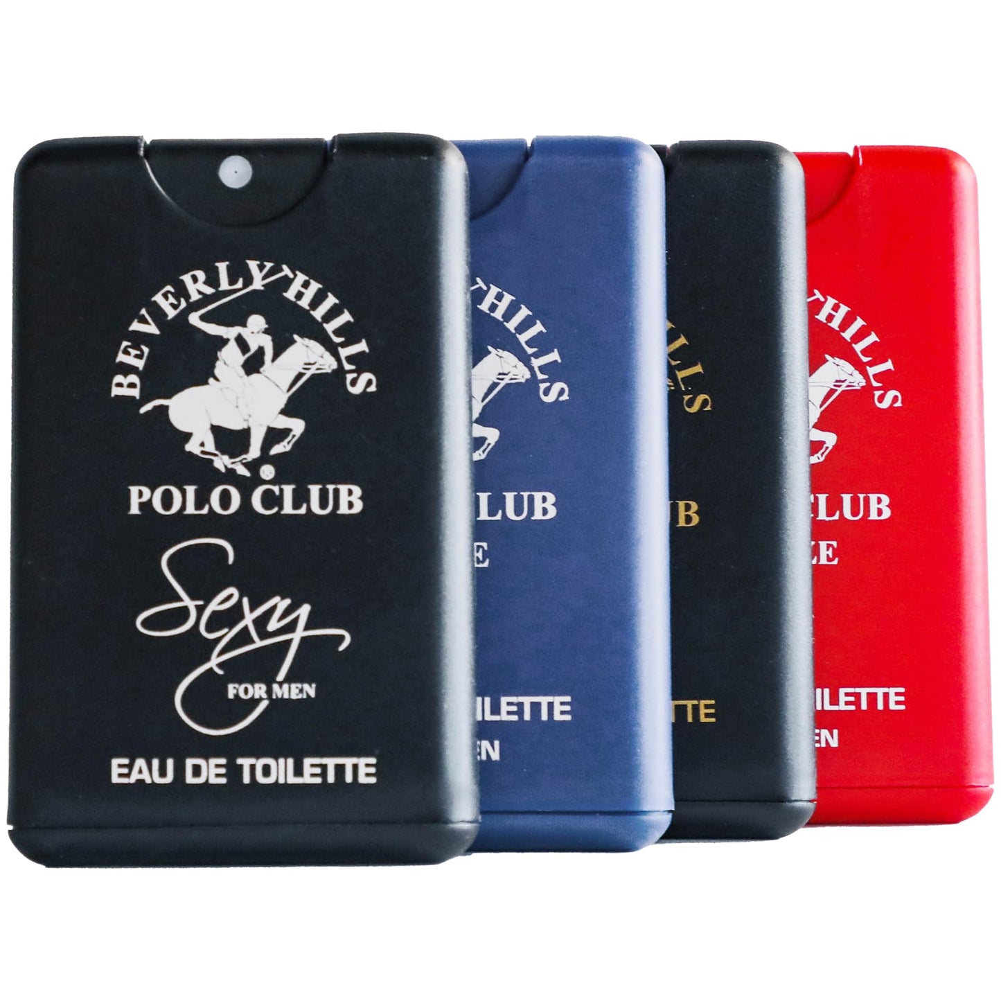 Beverly Hills Polo Club Pocket Size Collection, 4 Piece Cologne Gift Set for Men, Pack of 1,0.68 fluid_ounces Beauty & Personal Care Beverly Hills Polo Club