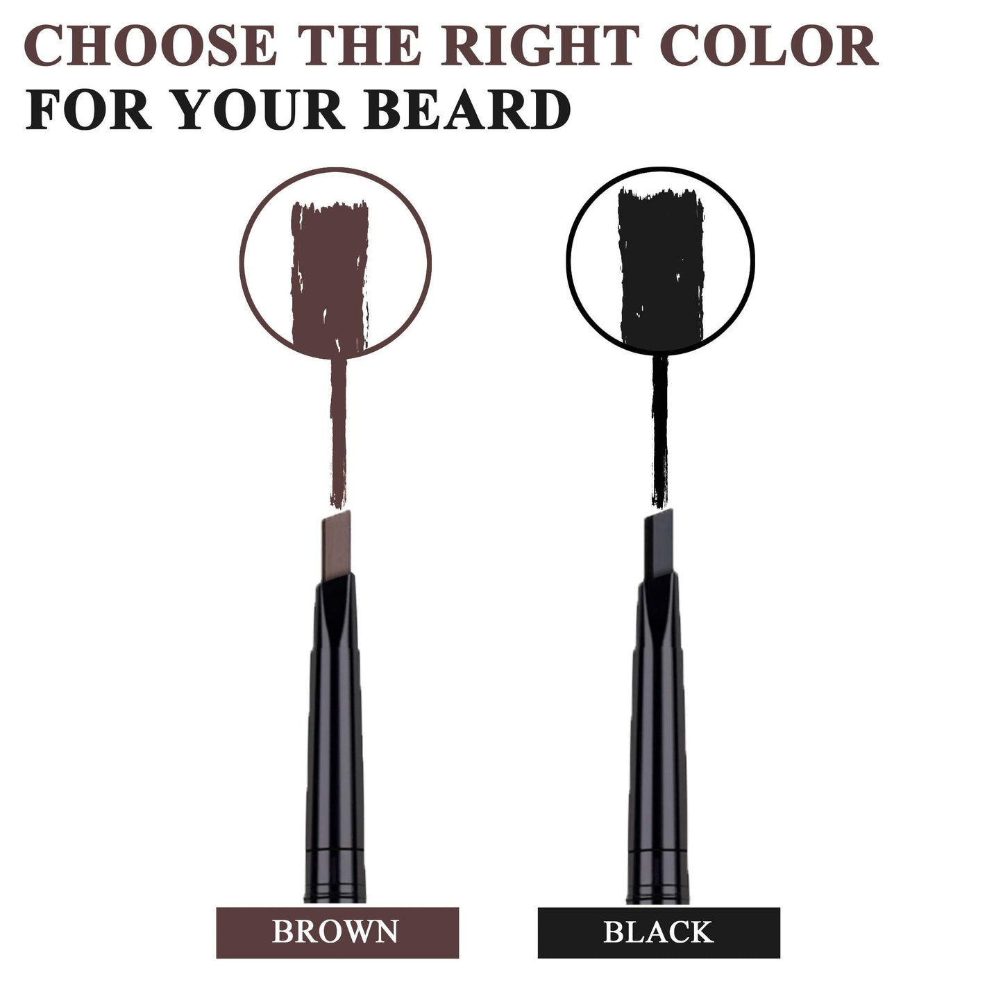 Beard Pencil Filler for Men - Water Resistant, Sweat Proof, Long Lasting & Natural Finish Barber Pencil, Mustache Repair Shape, Two Replacement Tips Beauty & Personal Care MUFUN