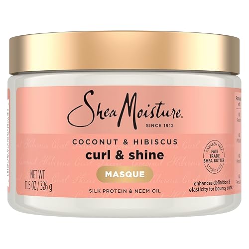 SheaMoisture Hair Mask Coconut & Hibiscus for Dry Curls Hair Mask with Shea Butter 11.5 oz Beauty & Personal Care SheaMoisture