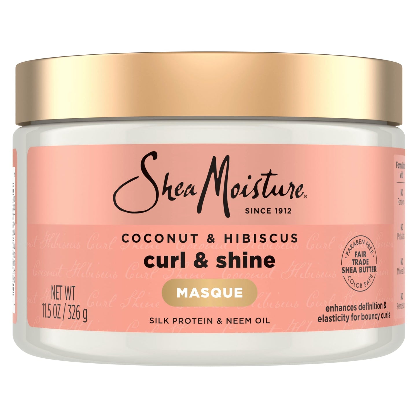 SheaMoisture Hair Mask Coconut & Hibiscus for Dry Curls Hair Mask with Shea Butter 11.5 oz Beauty & Personal Care SheaMoisture