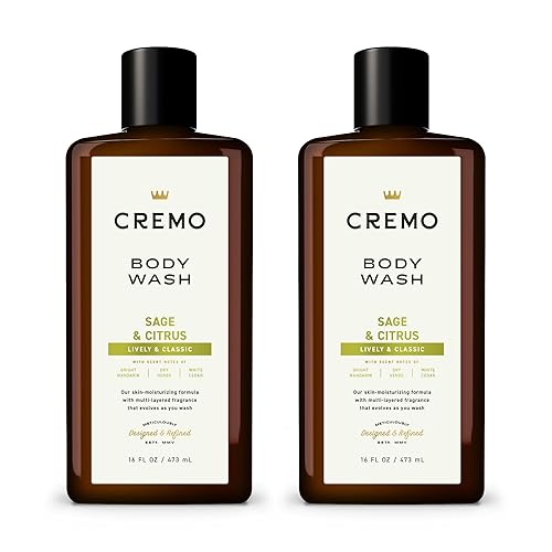 Cremo Rich-Lathering Sage & Citrus Body Wash, A Revitalizing Combination of Bright Mandarin, Dry Herbs and White Cedar, 16 Fl Oz (2-Pack) Beauty & Personal Care Cremo