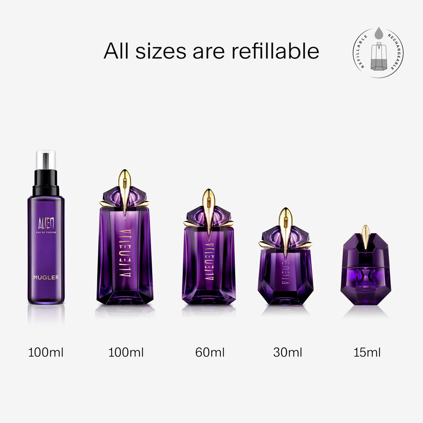 Thierry Mugler Alien 2 oz Eau De Parfum Refillable Spray For Women Beauty & Personal Care Mugler