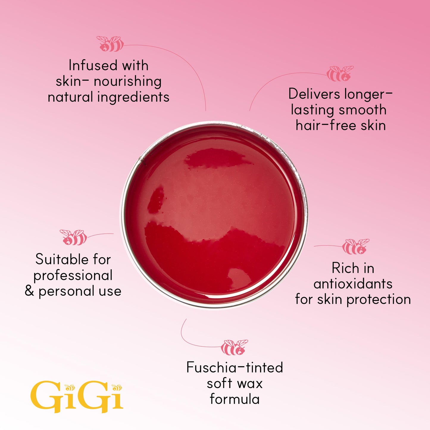 Gigi Neon Soft Wax, Dragonfruit - Hair Removal Wax for Sensitive Skin & Body, Salon & At-Home Waxing for Women, 14 Oz Beauty and Personal Care GIGI