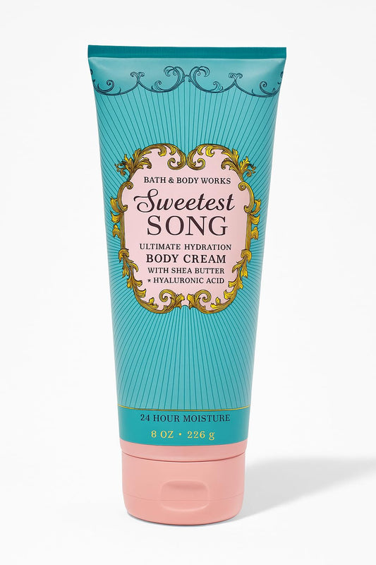 Bath & Body Works Sweetest Song Ultimate Hydration Body Cream, 8 oz / 226 g - Aloe, Shea Butter, Cocoa Butter, 24-Hour Moisture Beauty & Personal Care Bath & Body Works