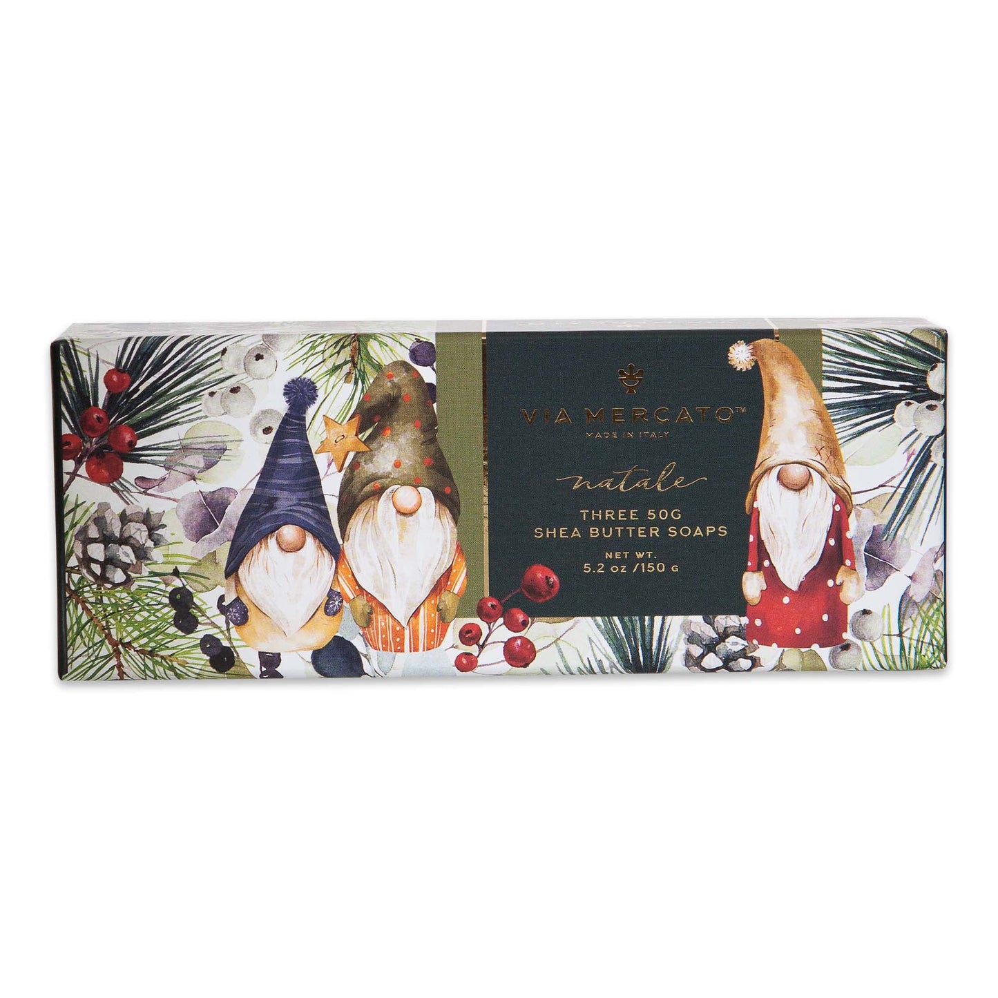 Via Mercato Natale Winter Woods Holiday Collection, Soap Gift Set, Assorted Scents Beauty & Personal Care Via Mercato