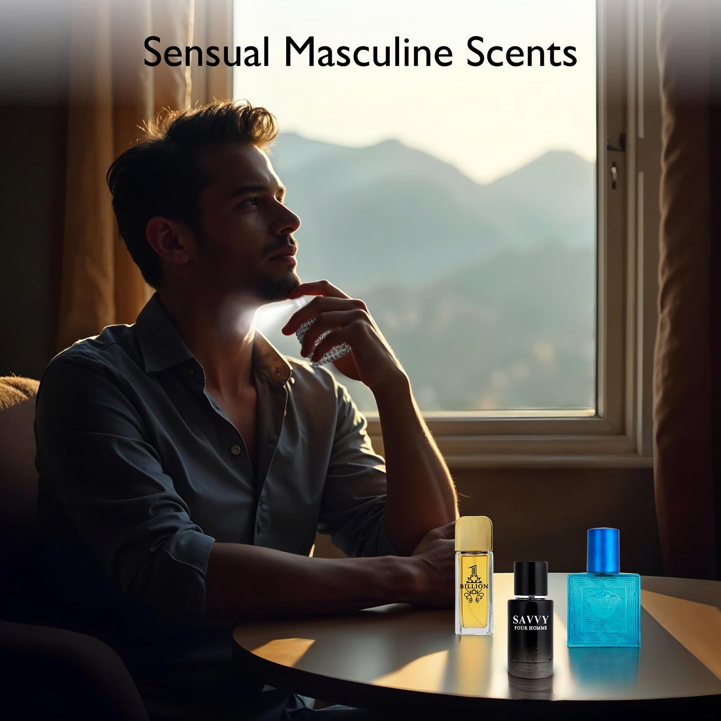 Signature Scent 4-Piece Mini Fragrance Set for Men Includes Savvy/1 Billion/Verse/Valentine Collection of Woody, Spicy, Citrus & Aromatic Fragrance Beauty & Personal Care NovoGlow