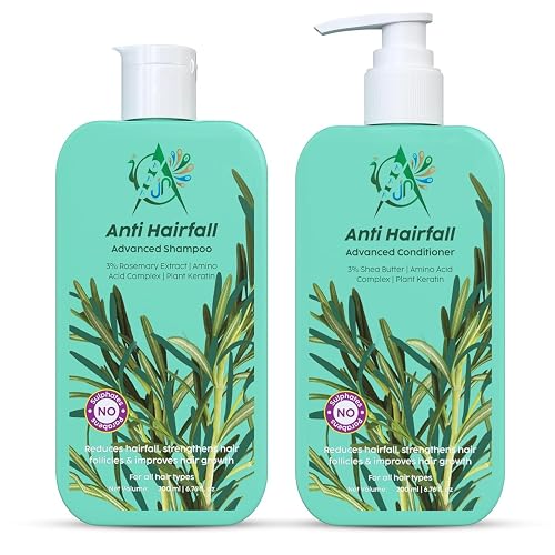 AAA JN Anti Hair Loss Shampoo and Conditioner Set | Reduces Hair Fall & Breakage | Herbal Formula for Smooth, Shiny, Nourished Hair | 200ml (2 Piece Beauty & Personal Care AAA JN
