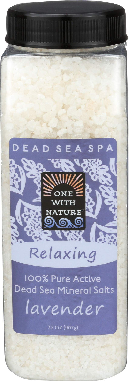 One with Nature Dead Sea Spa, Mineral Salts, Relaxing, Lavender, 32 oz (907 g) Beauty and Personal Care One With Nature