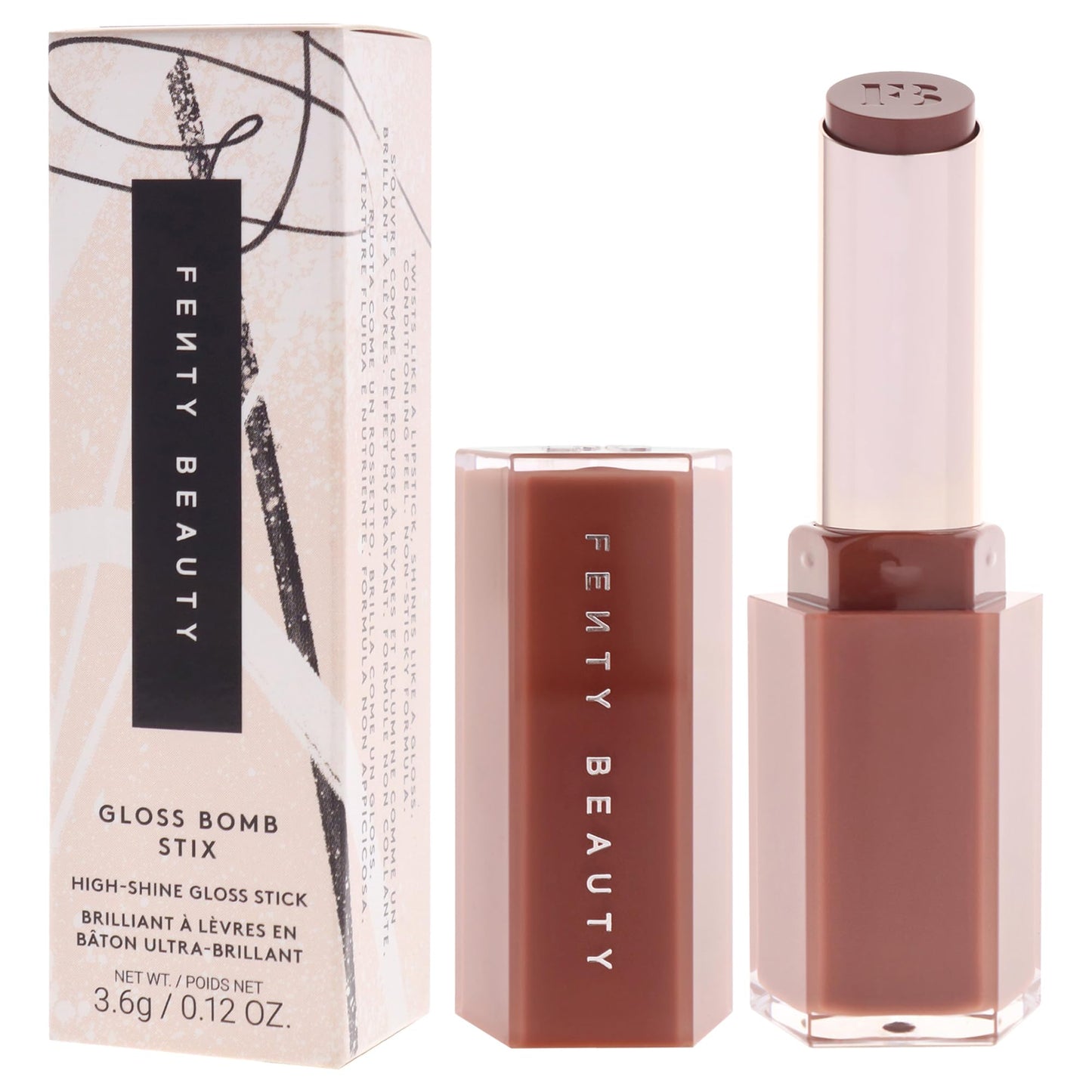 Gloss Bomb Stix High Shine Gloss - 12 Rose Amber by Fenty Beauty for Women - 0.12 oz Lipstick Beauty & Personal Care FENTY BEAUTY