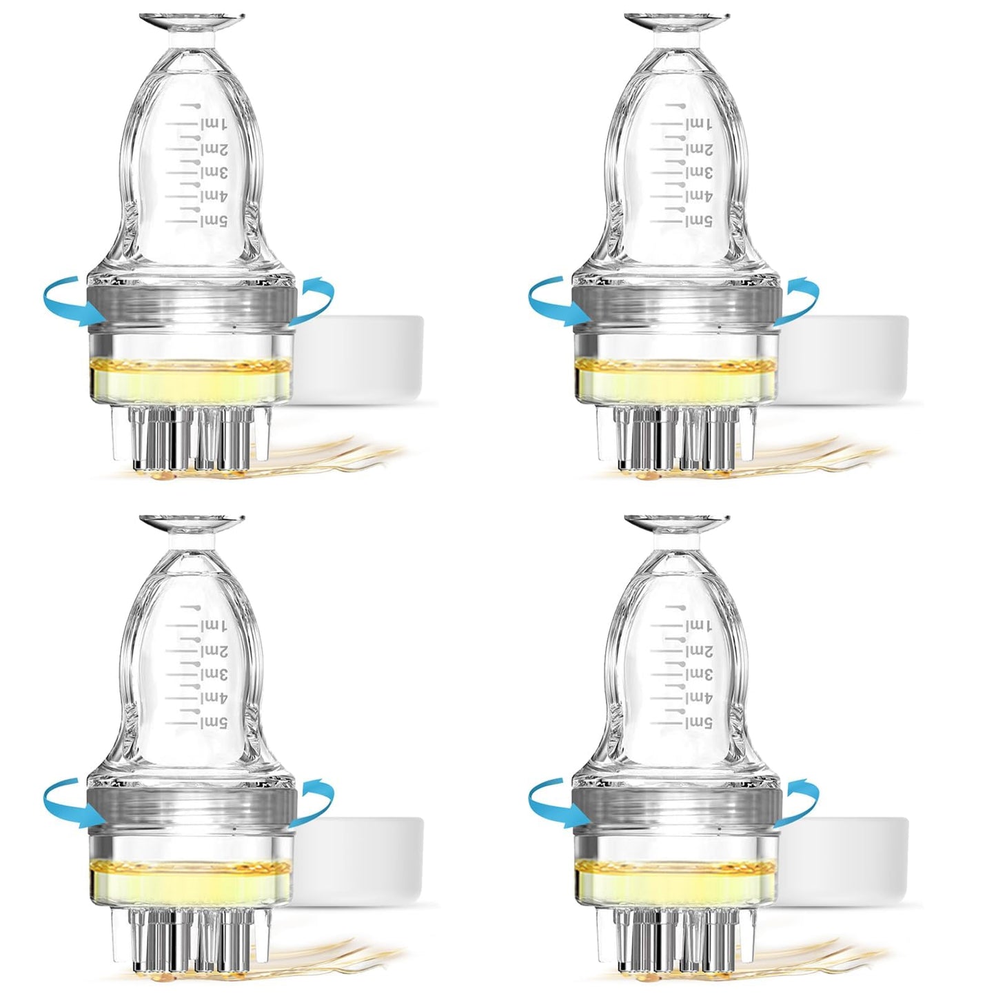 Minoxidil Applicator，Hair Oil Applicator，Scalp Serum Comb，Apply The Liquid Directly To The Scalp，Auxiliary Hair Growth Tool，Deeply Nourish Roots (4 Beauty and Personal Care DAPENG Default Title