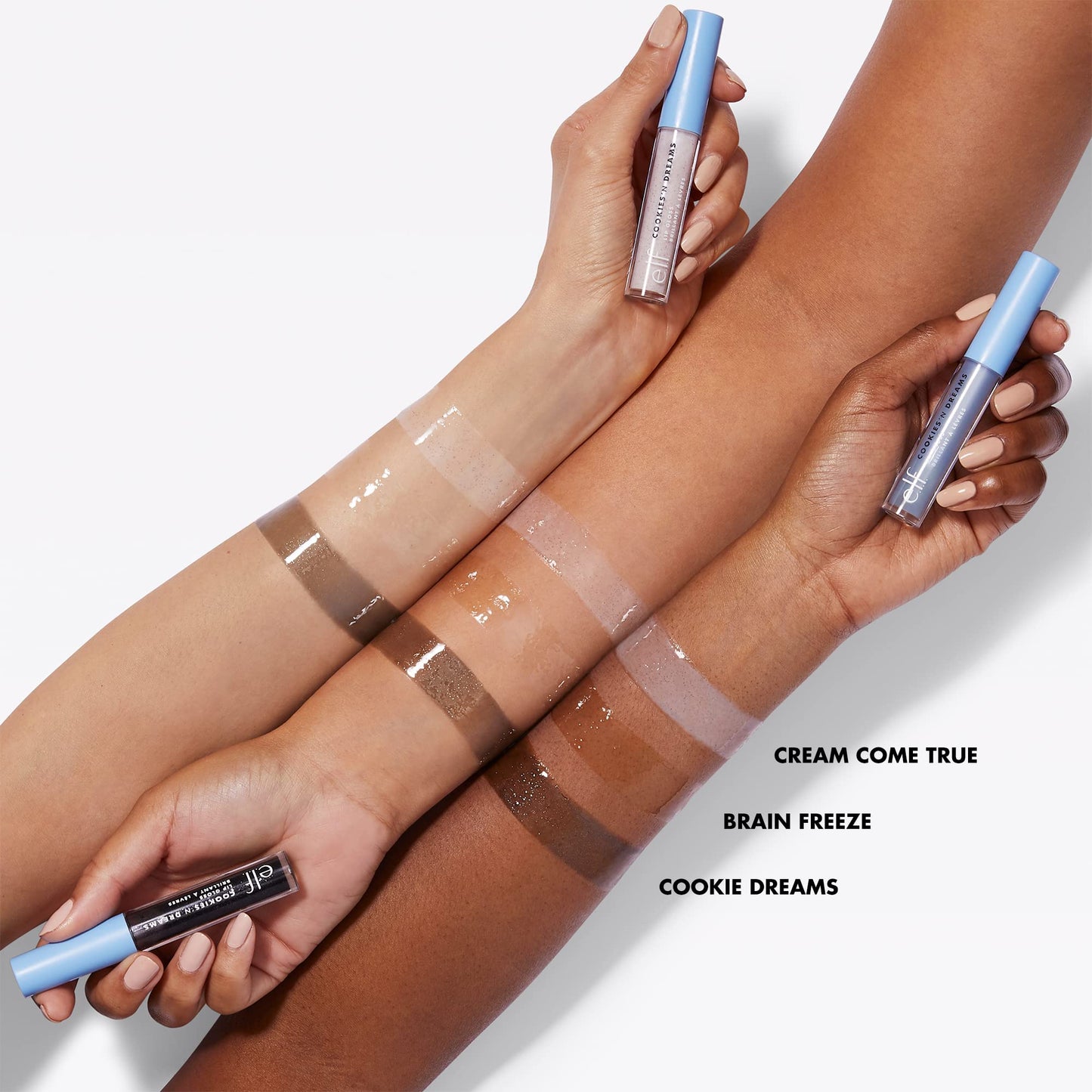 e.l.f. Cookies 'N Dreams Lip Gloss, Limited Edition Non-sticky, Creamy Lip Gloss With A Shiny Finish, Nourishing & Hydrating Formula, Brain Freeze Beauty & Personal Care e.l.f.
