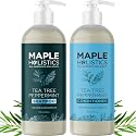 Tea Tree Mint Shampoo and Conditioner - Tea Tree Rosemary Mint Shampoo and Conditioner Set Sulfate Free for Daily Clarifying and Dry Scalp Care Beauty & Personal Care Maple Holistics
