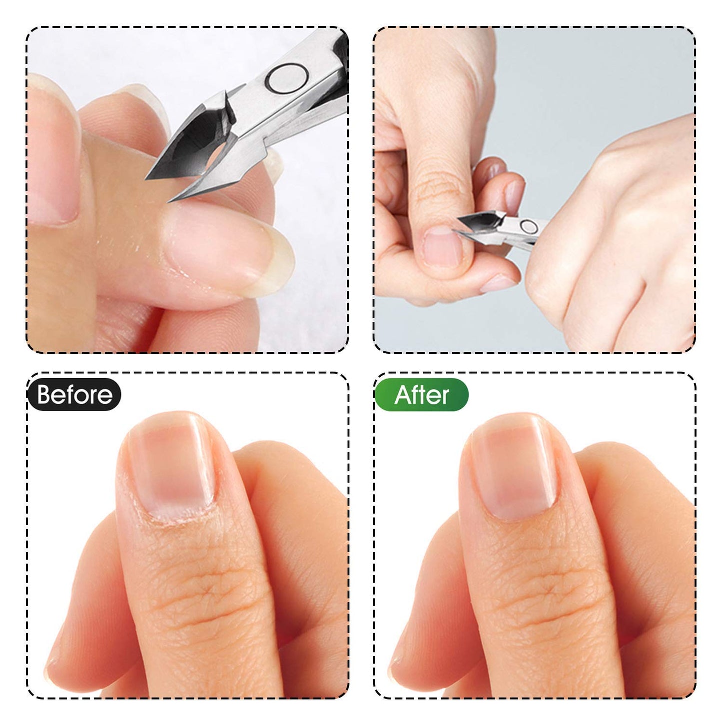 Cuticle Trimmer 3/4 Jaw Extremely Sharp Cuticle Nippers Scissors Stainless Steel Clippers Cutter Remover Pedicure Manicure Nail Tool, opove X7, Space Beauty & Personal Care opove