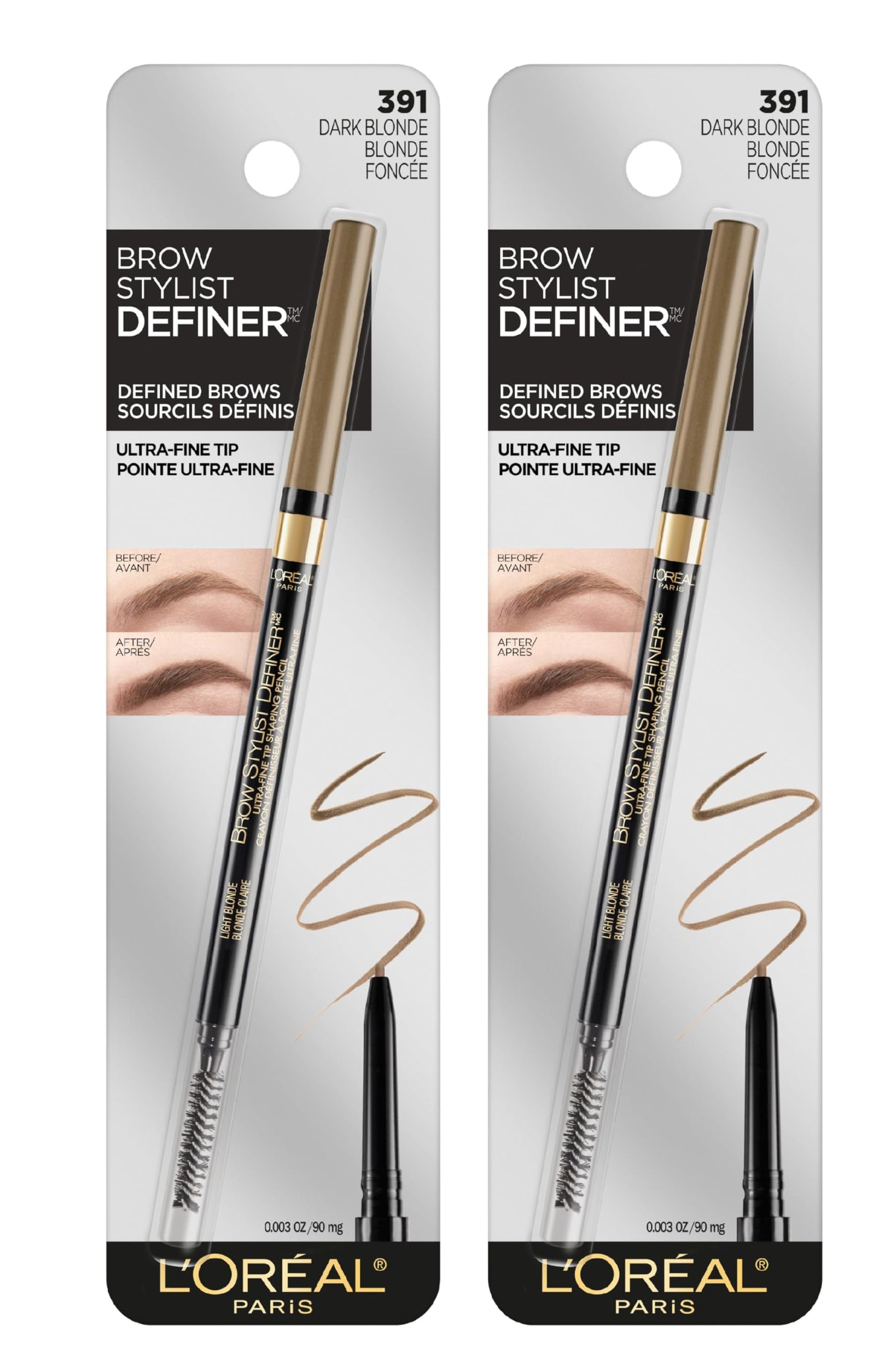 L'Oreal Paris Makeup Brow Stylist Definer Waterproof Eyebrow Pencil, Ultra-Fine Mechanical Pencil, Draws Tiny Brow Hairs and Fills in Sparse Areas Beauty & Personal Care L'Oreal Paris