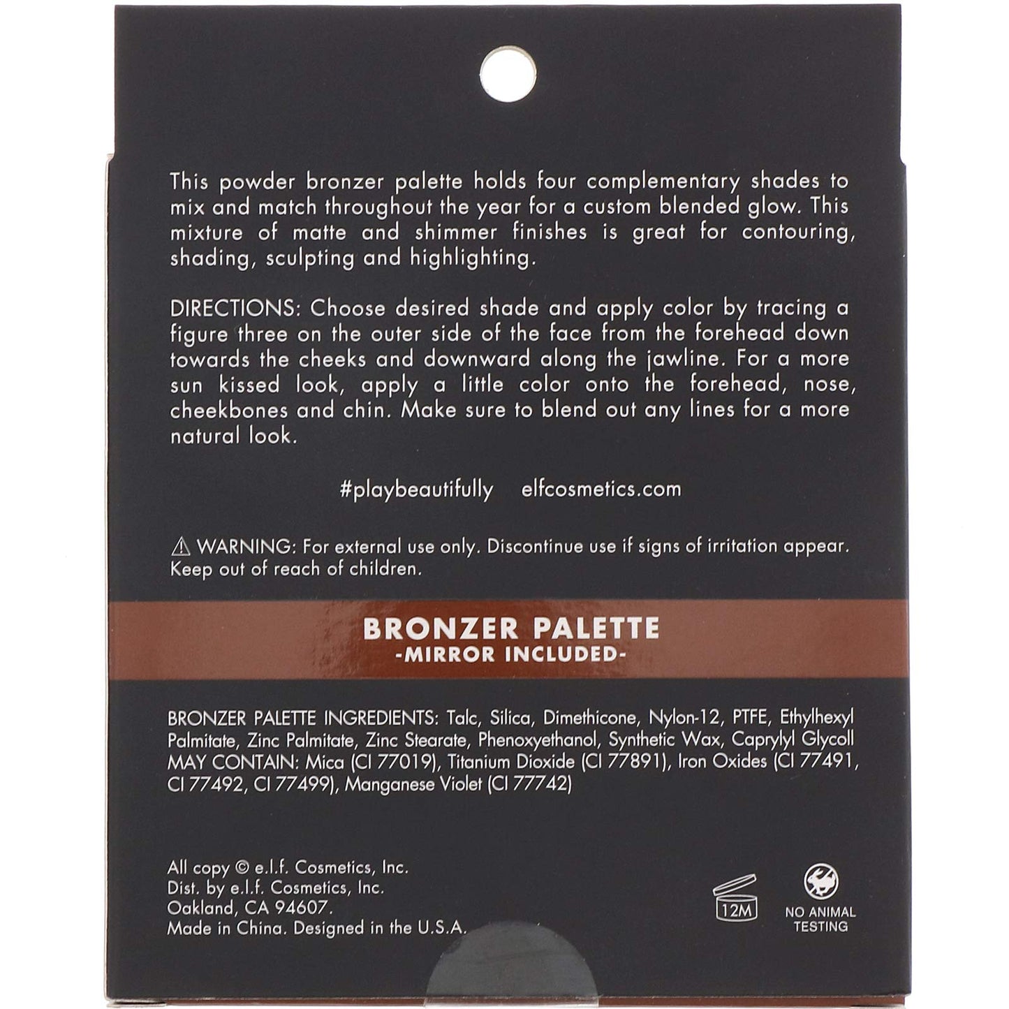 E.L.F. Bronzer Palette, Deep Bronzer, 0.42 oz (12 g) Beauty & Personal Care e.l.f.