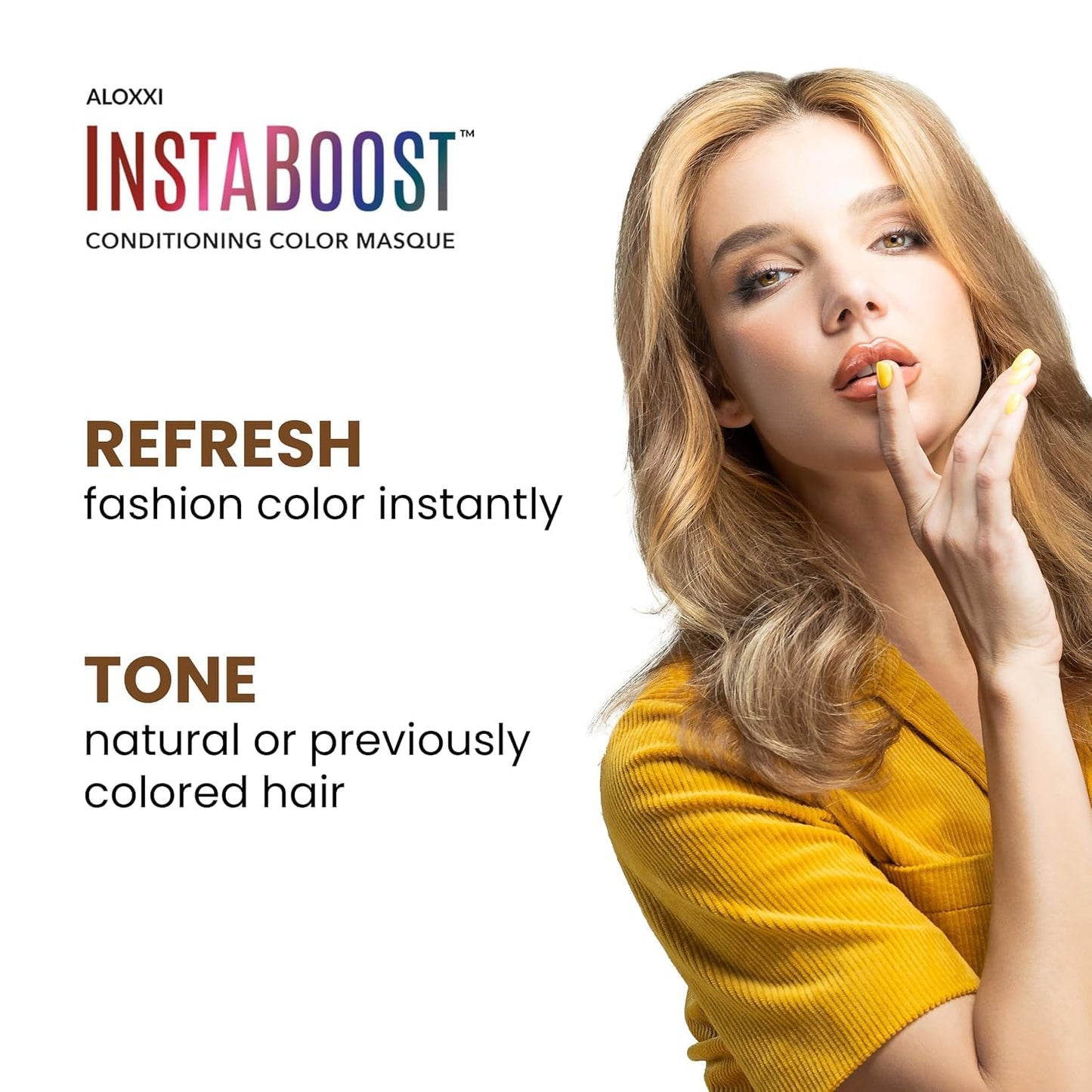 ALOXXI InstaBoost Conditioning Color Mask in Golden Heiress, Deposits Brown Color and Deeply Conditions Hair, 6.8 Fl Oz Beauty & Personal Care ALOXXI