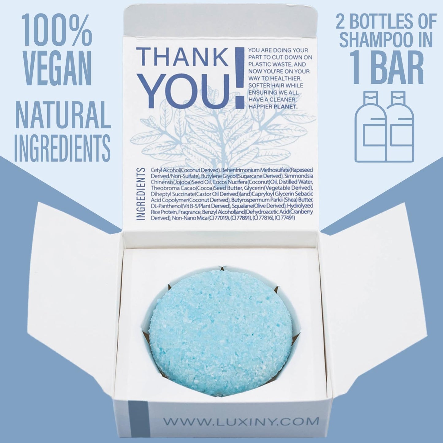 Luxiny Travel Shampoo and Conditioner Bar - Plant-Based, Multipurpose, TSA Compliant, Eco-Friendly, Sulfate & Paraben-Free, Suitable for All Hair Beauty & Personal Care Luxiny