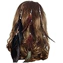 3 Pcs Handmade Boho Feather Clip Comb Hair Extensions - Women Lady Hippie Headdress Hairpin for Hair DIY Accessories Beauty & Personal Care Numblartd