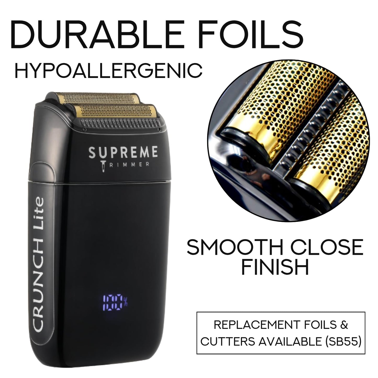 Supreme Trimmer 2-in-1 DLC T-Shaper Trimmer + Crunch Lite Foil Shaver Combo - Barber-Grade Precision, Low Noise, Cordless Travel Kit - Beard Beauty and Personal Care Supreme Trimmer