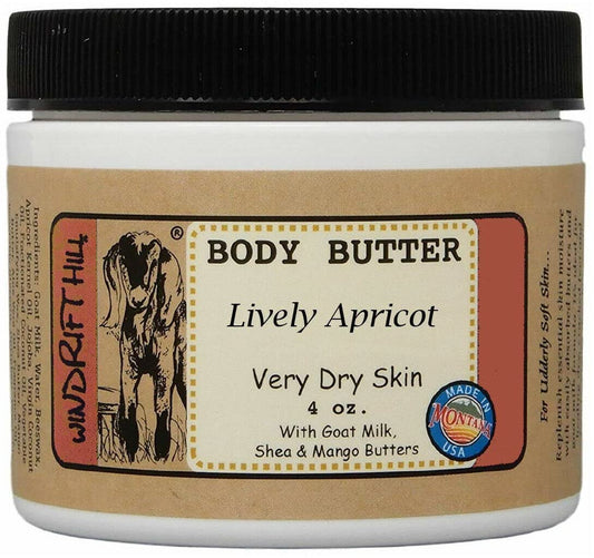 Windrift Hill 4oz Body Butter Moisturizing Lotion For Very Dry Skin (Lively Apricot) Beauty & Personal Care Windrift Hill