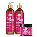 Difeel Rice Water Hair Care 3PC Shampoo & Conditioner & Hair Mask Set - Includes 33.8oz Shampoo, 33.8oz Conditioner, 12oz Hair Mask Beauty & Personal Care Difeel