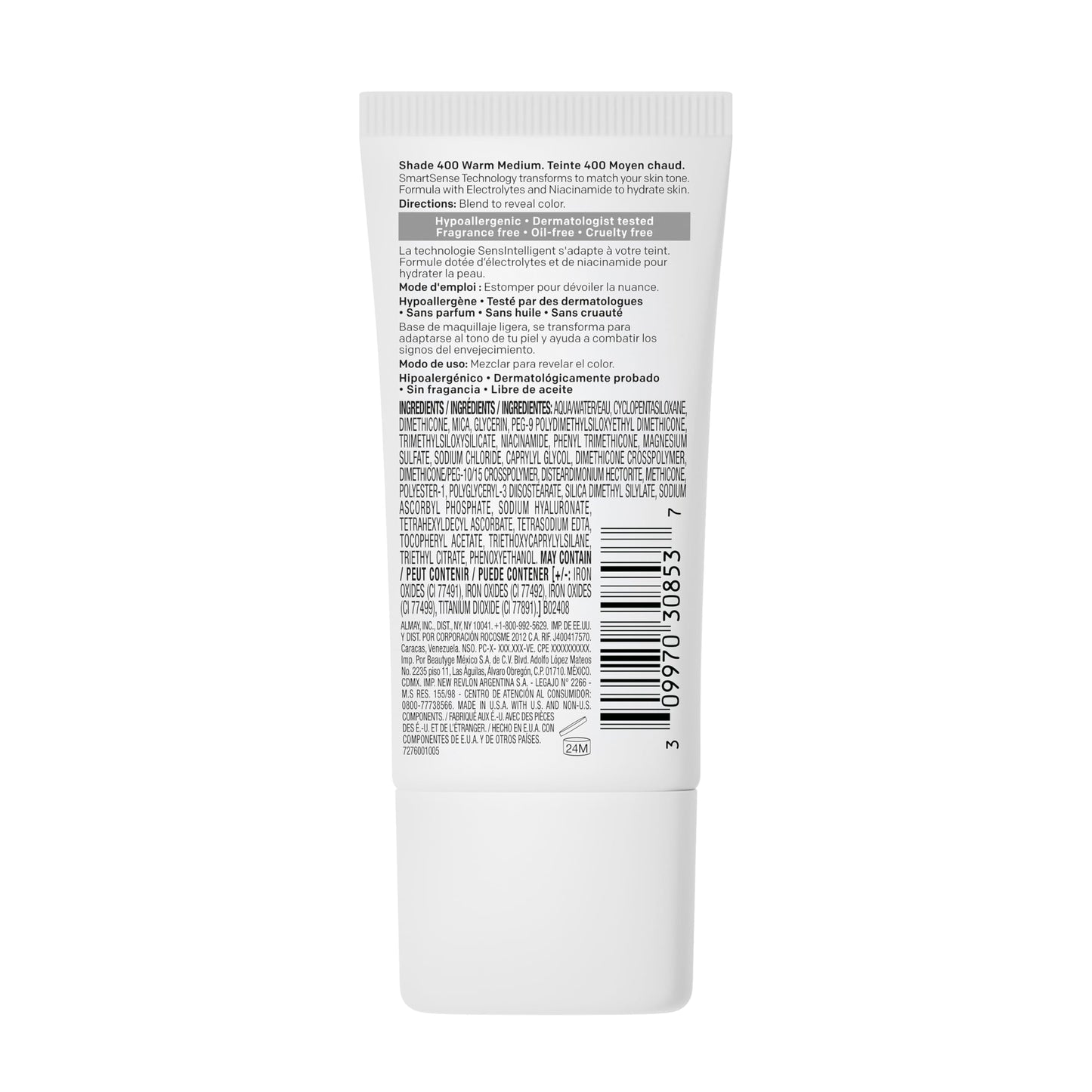 Almay Smart Shade™ Foundation, Oil-Free, Non-Comedogenic, Hypoallergenic, Vegan Face Makeup, 400 Warm Medium, 1 fl oz Beauty & Personal Care Almay