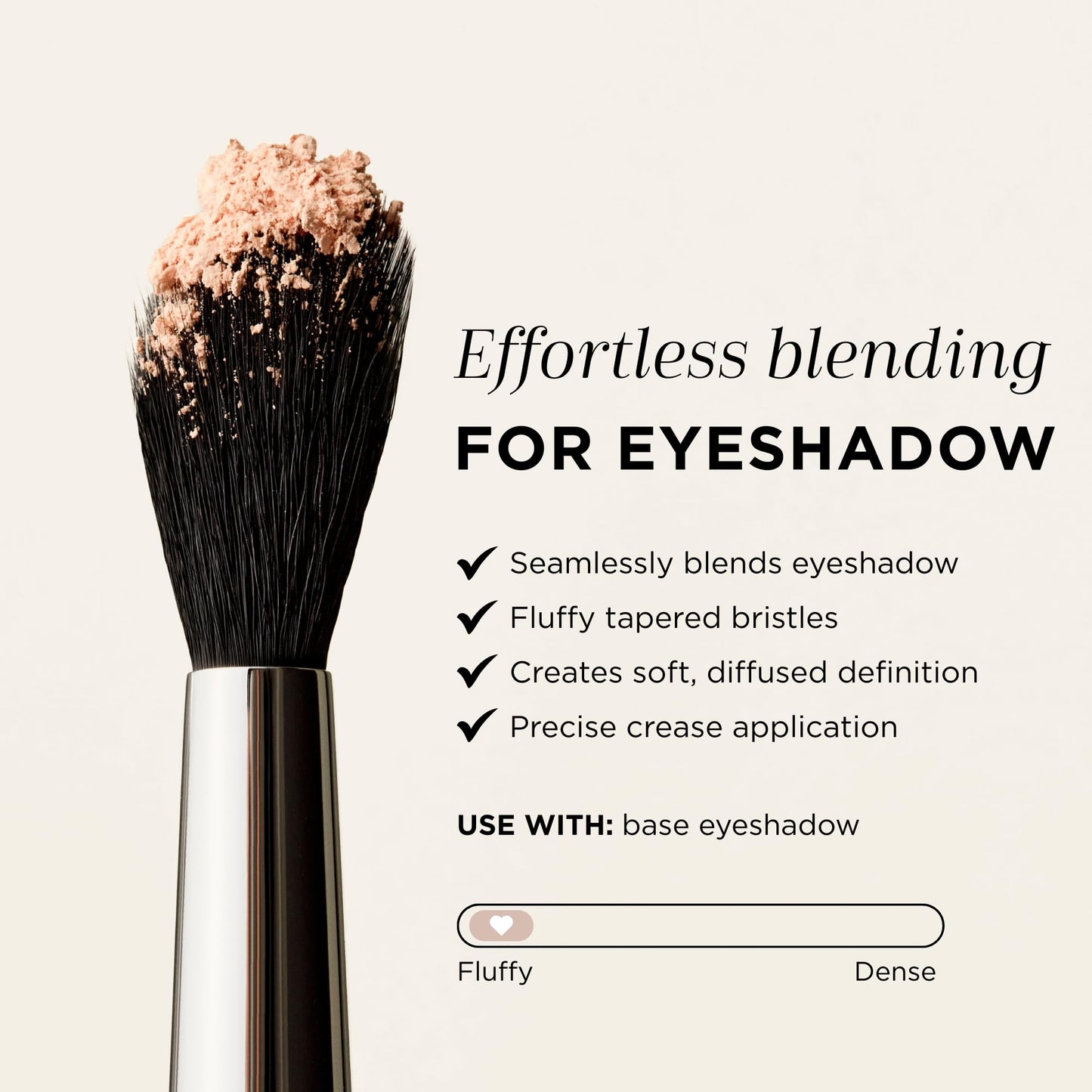 HALEYS Beauty Crease Eyeshadow Makeup Brush, Medium Fluffy Tapered Blending Brush for Eye Shadow & Highlighter Make Up, Seamless Application for Cream Beauty & Personal Care HALEYS