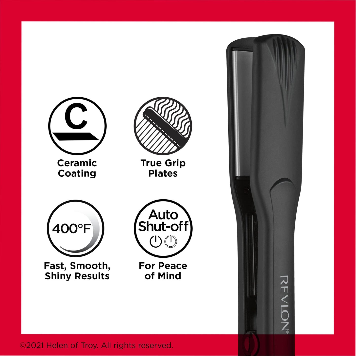 Revlon Smooth and Straight Ceramic Flat Iron | Fast Results, Smooth Styles,1.5 Inch (Pack of 1) Beauty & Personal Care REVLON