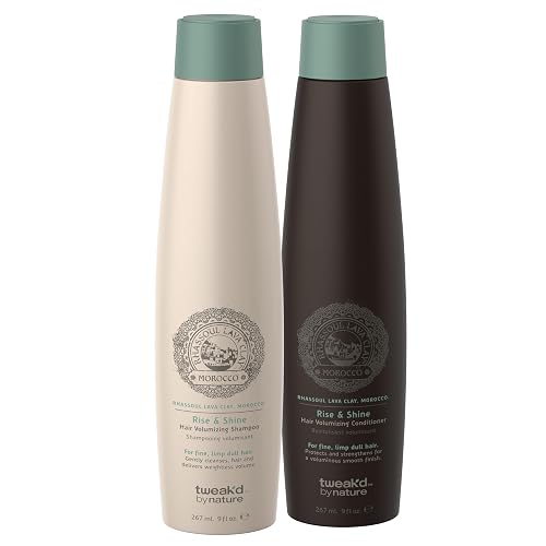 Tweak’d by Nature - Rise & Shine Volumizing Shampoo and Conditioner for Fine Hair, Volume Shampoo and Conditioner Set, Hydrating and Thickening Beauty & Personal Care Tweak'd by Nature