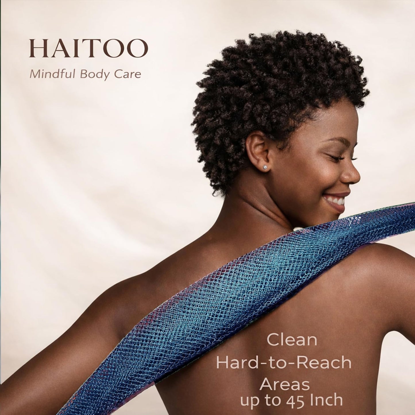African Net Sponge Authentic, 3 Pieces African Exfoliating Net Sponge Body Back Scrubber Exfoliating Washcloth for Shower Bath for All Types Skin Beauty and Personal Care HAITOO