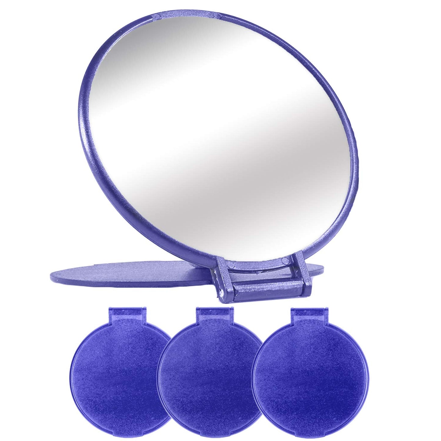 MOMIRA Compact Mirror Bulk Round Makeup Mirror for Purse, Set of 3, 2.6" L x 2.37" W (Blue) Beauty & Personal Care MOMIRA