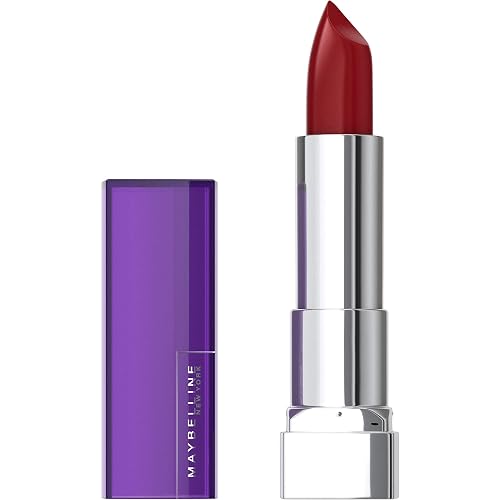 Maybelline Color Sensational Lipstick, Lip Makeup, Cream Finish, Hydrating Lipstick, Nude, Pink, Red, Plum Lip Color, Plum Rule, 0.15 oz; (Packaging Beauty & Personal Care MAYBELLINE